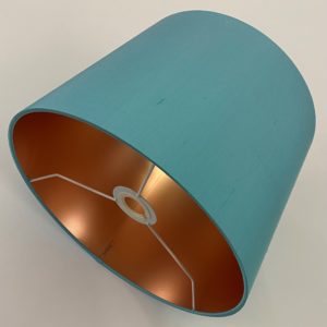 Haze Silk with Frosted Copper Metallic Lining French Drum Lampshade