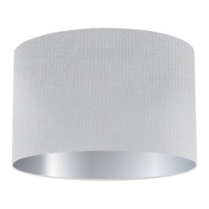 Ice Silk Drum Lampshade with Silver Lining