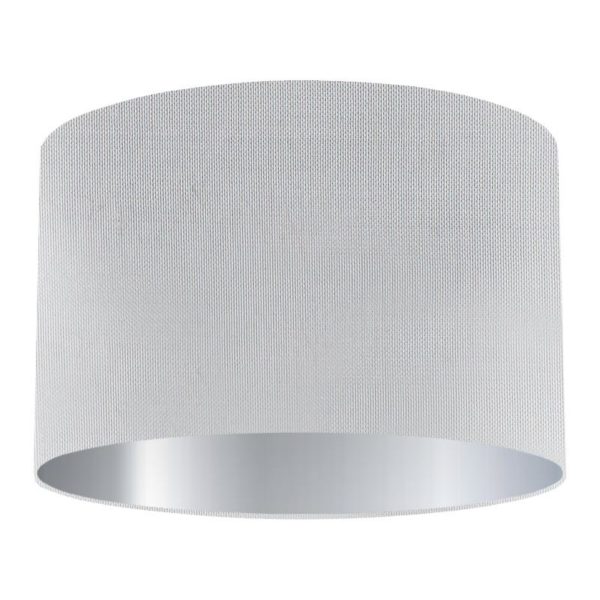 Ice Silk Drum Lampshade with Silver Lining