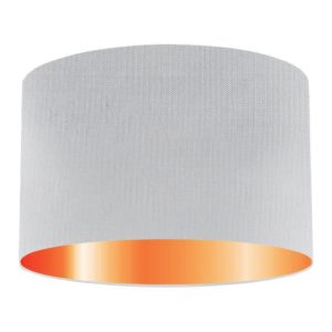 Ice Silk Drum Lampshade With Copper Lining