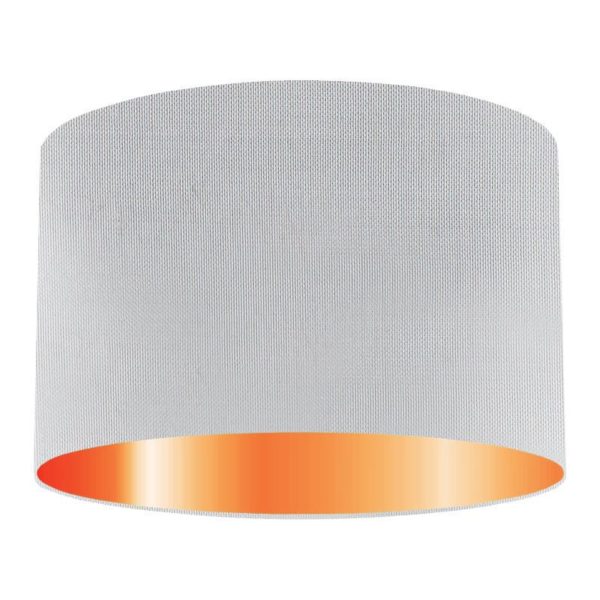 Ice Silk Drum Lampshade With Copper Lining