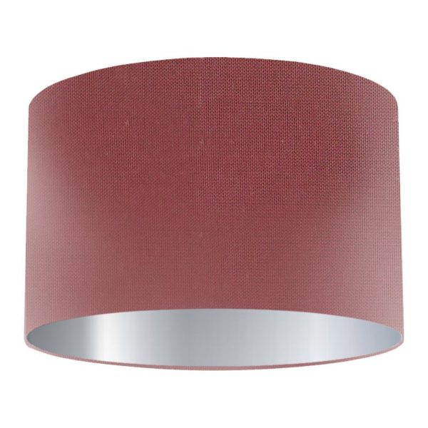 Incense Silk Drum Lampshade with Silver Lining