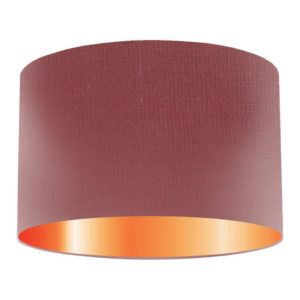 Incense Silk Drum Lampshade With Copper Lining