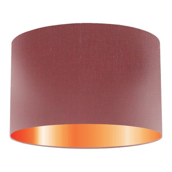 Incense Silk Drum Lampshade With Copper Lining