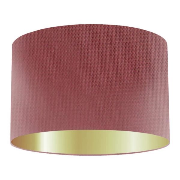 Incense Silk Drum Lampshade With Gold Lining