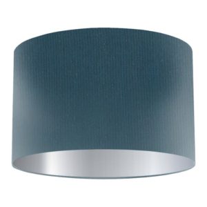 Insignia Silk Drum Lampshade with Silver Lining
