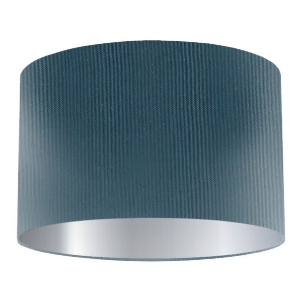 Insignia Silk Drum Lampshade with Silver Lining