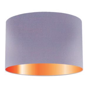 Iris Silk Drum Lampshade With Copper Lining