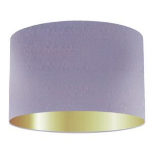 Iris Silk Drum Lampshade With Gold Lining