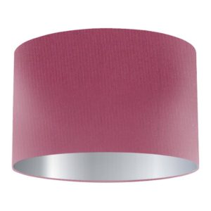 Jam Silk Drum Lampshade with Silver Lining