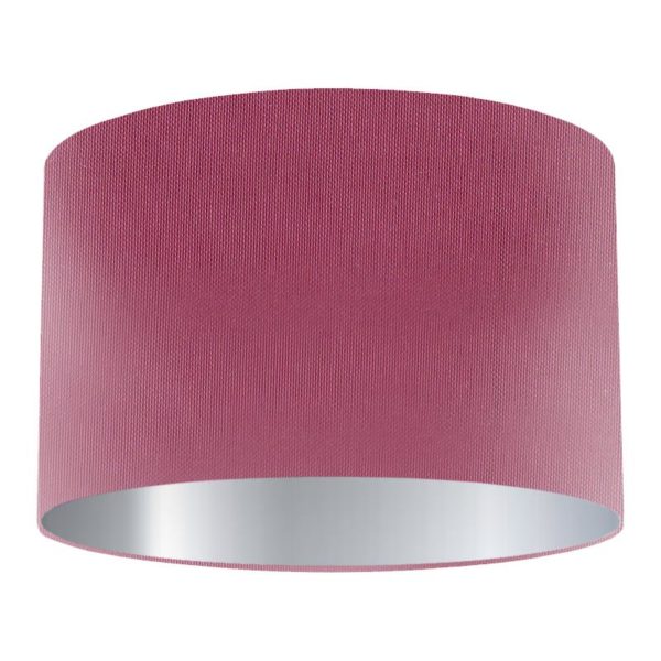 Jam Silk Drum Lampshade with Silver Lining
