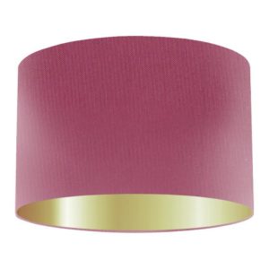 Jam Silk Drum Lampshade With Gold Lining