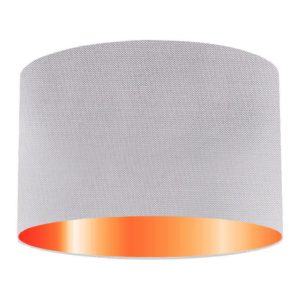 Lilac Silk Drum Lampshade With Copper Lining
