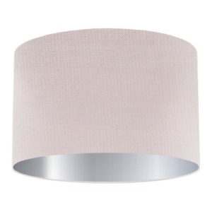 Lily Silk Drum Lampshade with Silver Lining