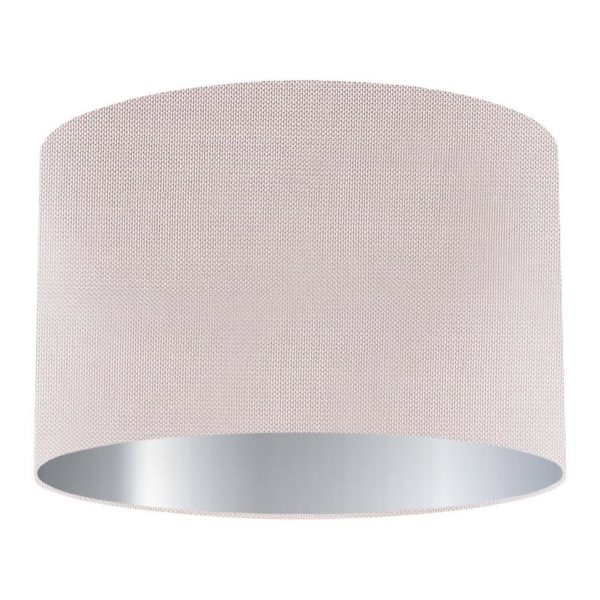 Lily Silk Drum Lampshade with Silver Lining