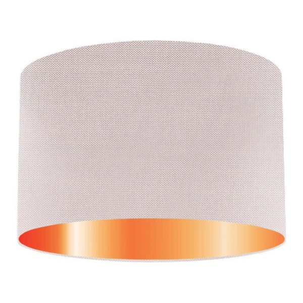 Lily Silk Drum Lampshade With Copper Lining