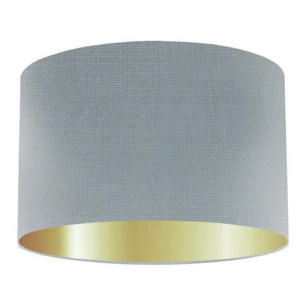 Lunar Silk Drum Lampshade With Gold Lining