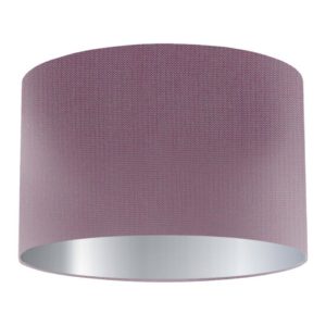 Lupin Silk Drum Lampshade with Silver Lining