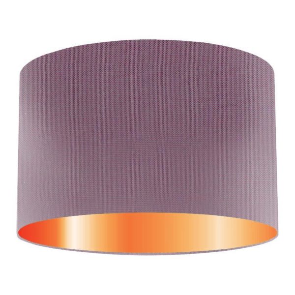 Lupin Silk Drum Lampshade With Copper Lining