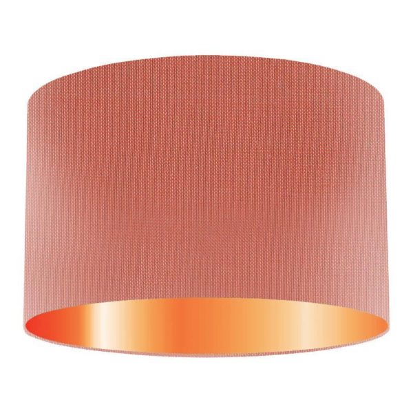 Mango Silk Drum Lampshade With Copper Lining