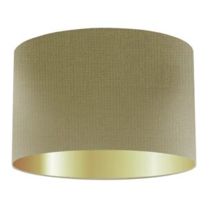 Meadow Silk Drum Lampshade With Gold Lining