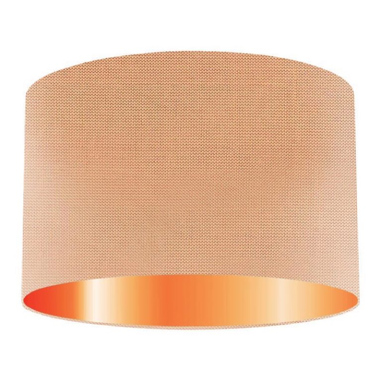 Melba Silk Drum Lampshade with Copper Lining Dorval Lighting