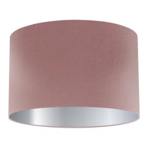 Mirage Silk Drum Lampshade with Silver Lining