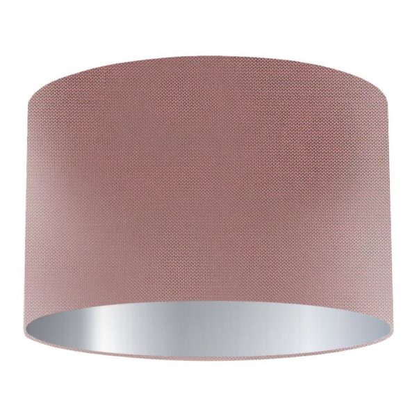 Mirage Silk Drum Lampshade with Silver Lining