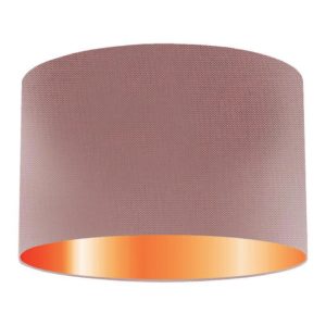 Mirage Silk Drum Lampshade With Copper Lining