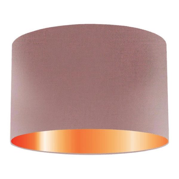 Mirage Silk Drum Lampshade With Copper Lining