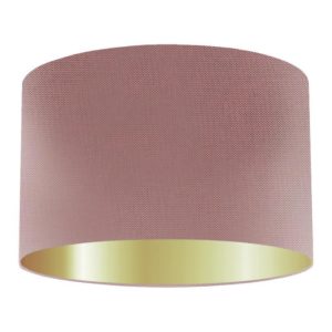 Mirage Silk Drum Lampshade With Gold Lining