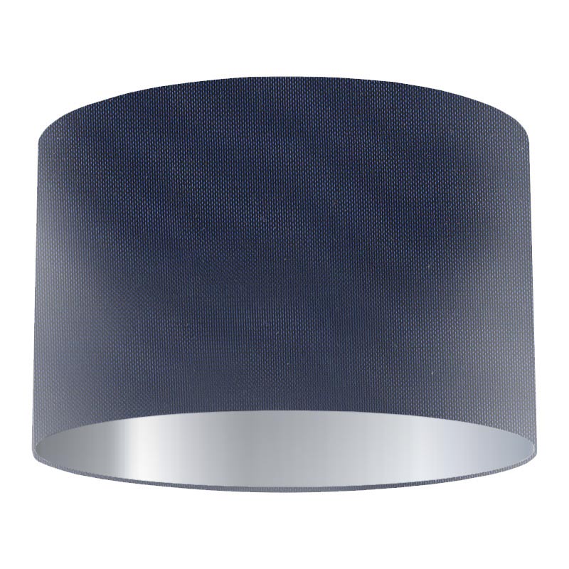 Blue and silver shop lampshade