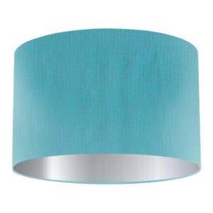 Oasis Silk Drum Lampshade with Silver Lining