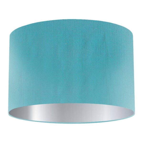 Oasis Silk Drum Lampshade with Silver Lining