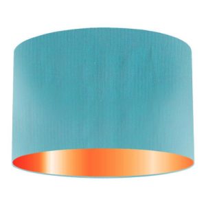 Oasis Silk Drum Lampshade With Copper Lining