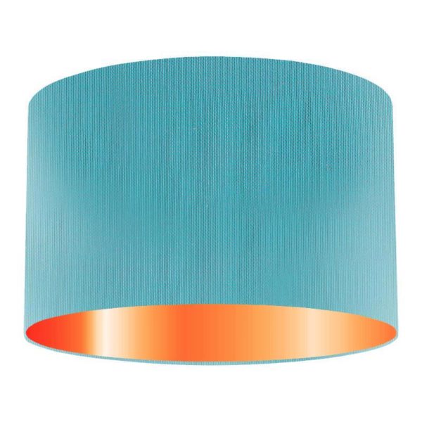 Oasis Silk Drum Lampshade With Copper Lining