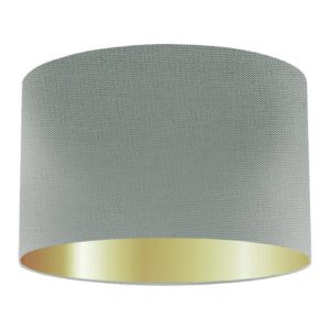 Opal Silk Drum Lampshade With Gold Lining
