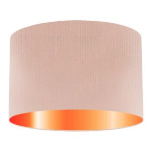 Orchid Silk Drum Lampshade With Copper Lining