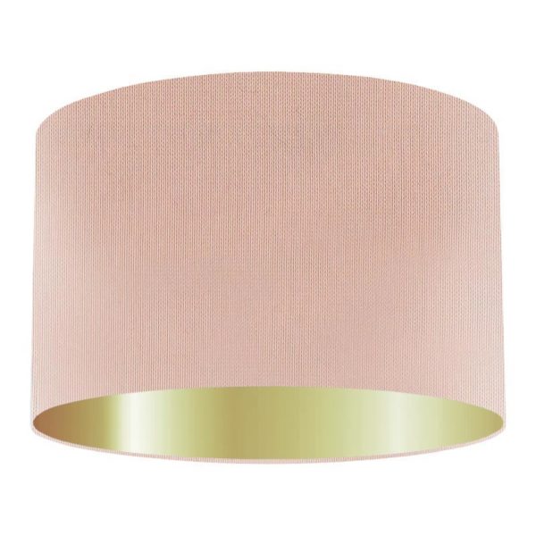 Orchid Silk Drum Lampshade With Gold Lining