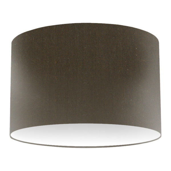 Olive Silk Drum Lampshade