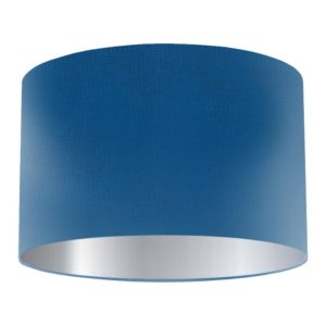 Pacific Silk Drum lampshade with Silver Lining