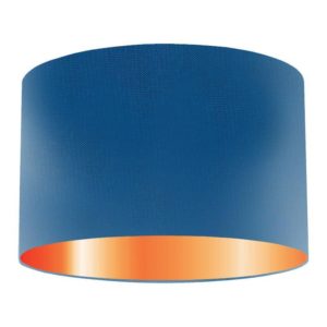 Pacific Silk Drum Lampshade With Copper Lining