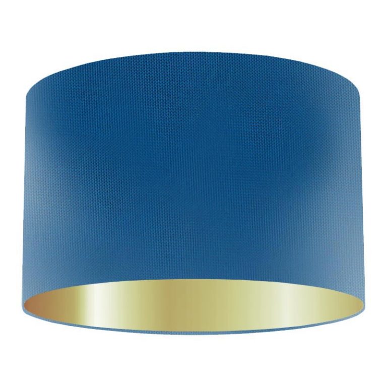 Pacific Silk Drum Lampshade With Gold Lining Dorval Lighting