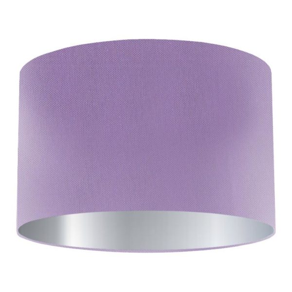Petal Silk Drum Lampshade with Silver Lining