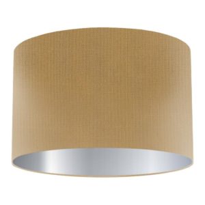 Pharaoh Silk Drum Lampshade with Silver Lining