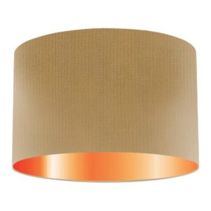 Pharaoh Silk Drum Lampshade With Copper Lining