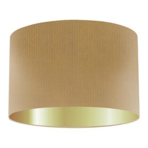 Pharaoh Silk Drum Lampshade With Gold Lining