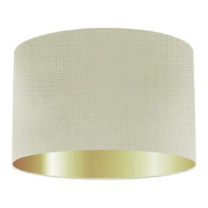 Pistachio Silk Drum Lampshade With Gold Lining