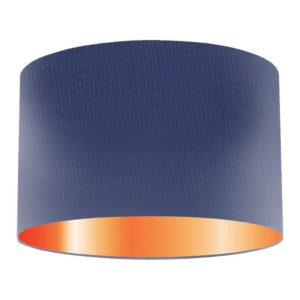 Regatta Silk Drum Lampshade With Copper Lining