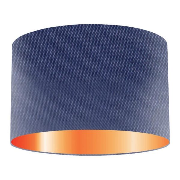 Regatta Silk Drum Lampshade With Copper Lining